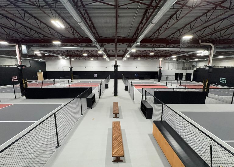 The Dink Pickleball indoor courts facility in Richmond, BC, Canada